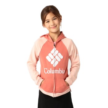 Columbia Branded French Terry Full Zip, Sudaderas Con Capucha Coral Oscuro Para Niña | 791506-KCH